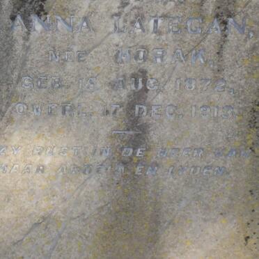 LATEGAN Anna nee HORAK 1872-1913