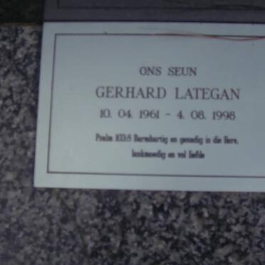 LATEGAN Gerhard 1961-1998