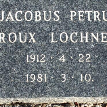 LOCHNER Jacobus Petrus Roux 1912-1981