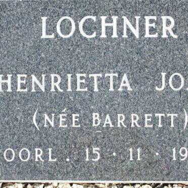 LOCHNER Henrietta Joan nee BARRETT -1900