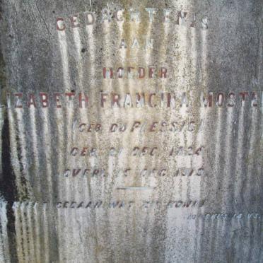 MOSTERT Elizabeth Francina 1824-1919