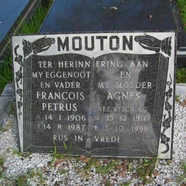 MOUTON Francois Petrus 1906-1987 &amp; Agnes KITCHING 1910-1999