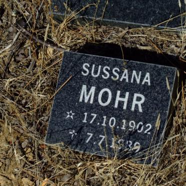 MOHR Sussana 1902-1989