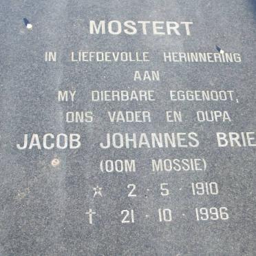 MOSTERT Jacob Johannes Briers 1910-1996