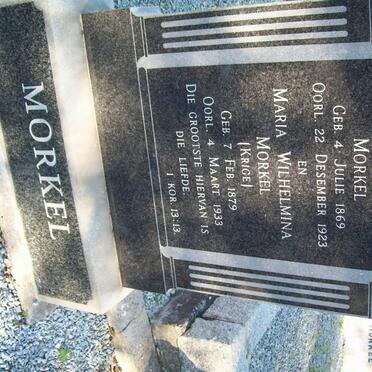 MORKEL Dirk Cloete 1869-1923 &amp; Maria Wilhelmina KRIGE 1879-1933