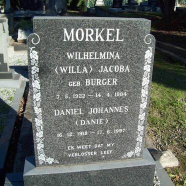 MORKEL Daniel Johannes 1918-1997 &amp;  Wilhelmina Jacoba BURGER 1922-1984