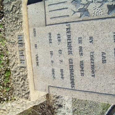 MULDER Frederick Gerhardus 1909-1964