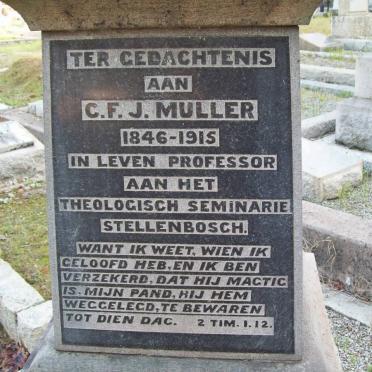 MULLER C.F.J. 1846-1915 &amp; Johanna Hendrika LOUW -1944