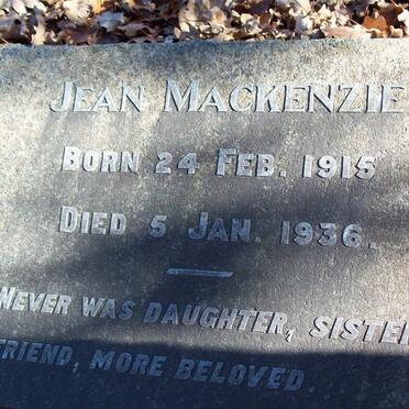 MACKENZIE Jean 1915-1936