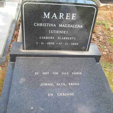 MAREE Christina Magdalena nee SLABBERT 1908-1989