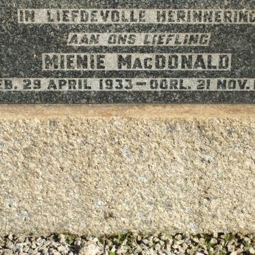 MacDONALD Mienie 1933-1945