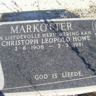 MARKOTTER Christoph Leopold Howe 1908-1981