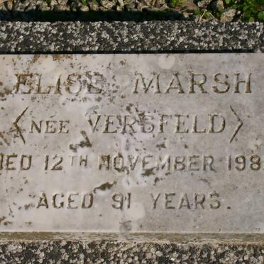 MARSCH Elise nee VERSFELD -1980
