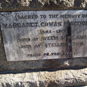 MACDONALD Margaret Cowan 1848-1918