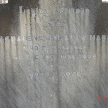 MADER Magdalene Johanna -1898