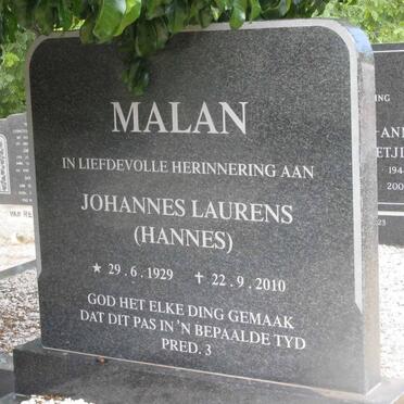 MALAN Johannes Laurens 1929-2010