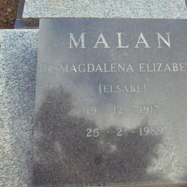 MALAN Magdalena Elizabeth 1917-1989