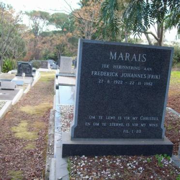 MARAIS Frederick Johannes 1922-1982