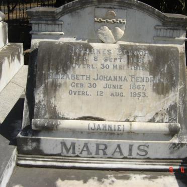MARAIS Johannes Benoch 1861-1915 &amp; Elizabeth Johanna Hendrika 1867-1953