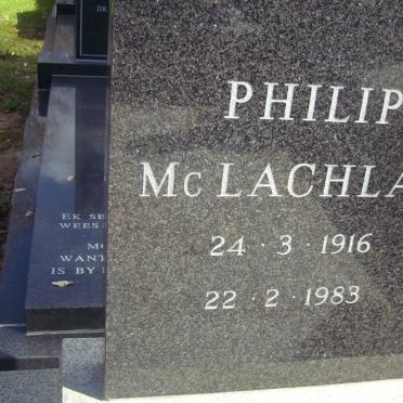 McLACHLAN Philip 1916-1983