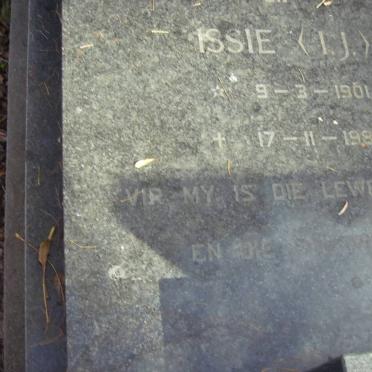 MENTZ J.C.C. 1895-1971 &amp; I.J. 1901-1988