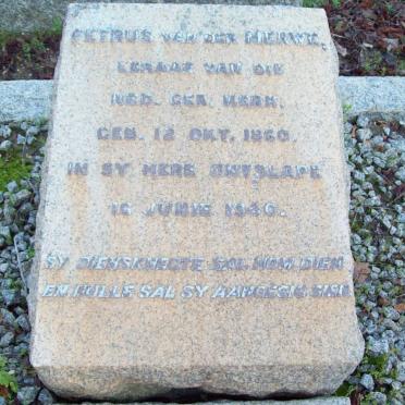 MERWE Petrus, van der 1860-1940