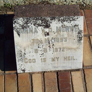 MERWE Anna, v.d. 1893-1972