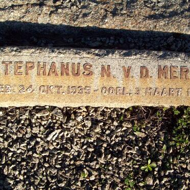 MERWE Stephanus N., v.d. 1935-1943