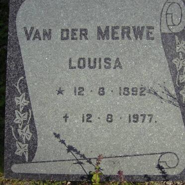 MERWE Louisa, van der 1892-1977