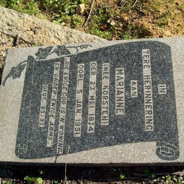 MERWE Marianne, van der nee KORSTEN 1874-1951