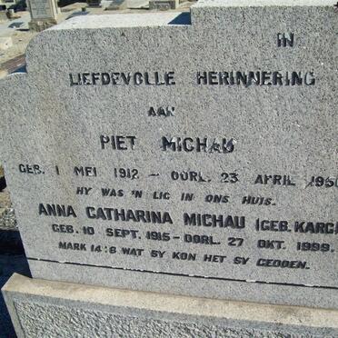 MICHAU Piet 1912-1956 &amp; Anna Catharina KARG 1915-1999 :: KARG Emelie 1911-1962