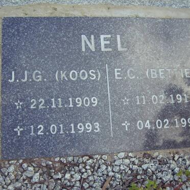 NEL J.J.G. 1909-1993 &amp; E.C. 1914-1995