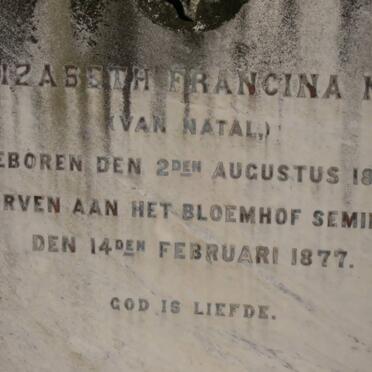 NEL Elizabeth Francina 1863-1877
