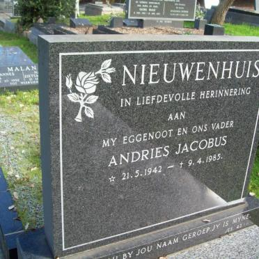 NIEUWENHUIS Andries Jacobus 1942-1985