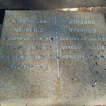 NYENHUIS Berend Jan 1874-1948 &amp; Johanna 1880-1980