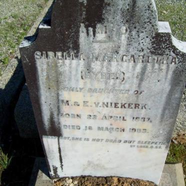 NIEKERK Sibella Margaretha, van  1887-1903
