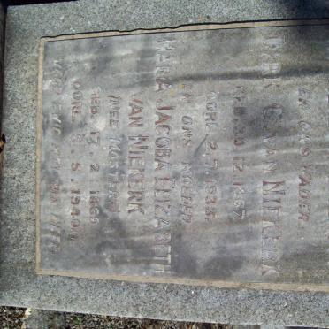 NIEKERK Dirk G., van 1867-1938 &amp; Maria Jacoba Elizabeth MOSTERT 1869-1940
