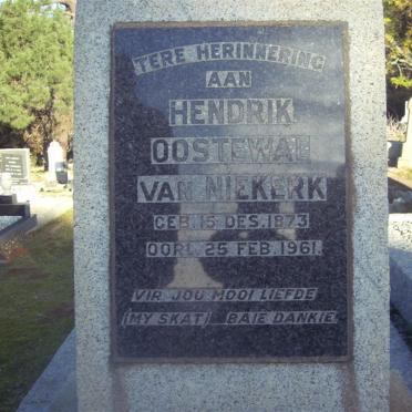 NIEKERK Hendrik Oostewal, van 1873-1961