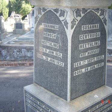 NEETHLING Johannes Henogh 1851-1935 &amp; Susanna Gertruida MARAIS 1853-1933