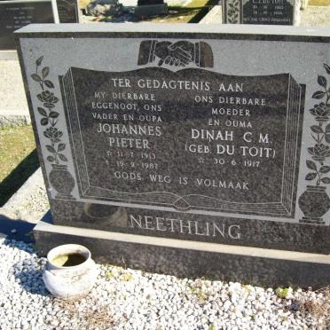 NEETHLING Johannes Pieter 1913-1987 &amp; Dinah C.M. DU TOIT 1917-