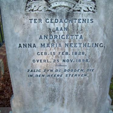 NEETHLING Andrigetta Anna Maria 1828-1898
