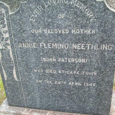 NEETHLING Annie Flemming nee PATERSON -1946