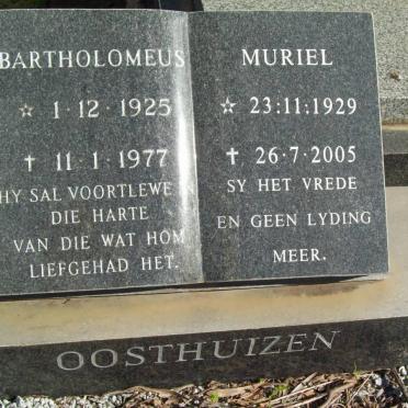 OOSTHUIZEN Bartholomeus 1925-1977 &amp; Muriel 1929-2005