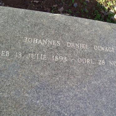 OLWAGE Johannes Daniel 1893-1933