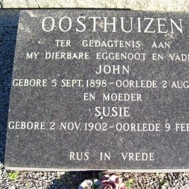 OOSTHUIZEN John 1898-1987 &amp; Susie 1902-1993
