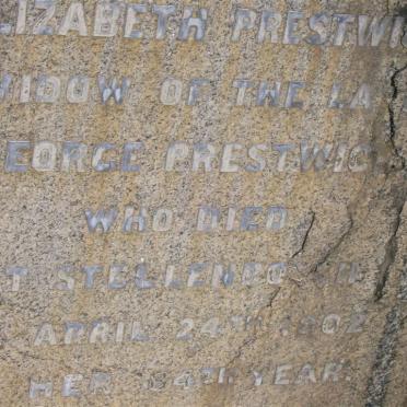 PRESTWIC Elizabeth -1902