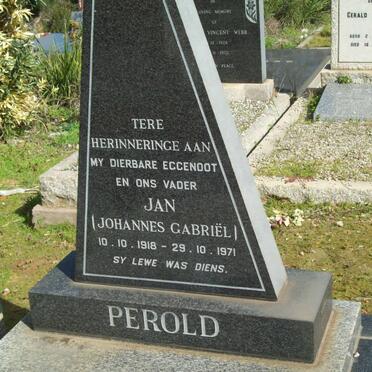 PEROLD Johannes Gabriël 1918-1971