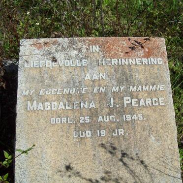 PEARCE Magdalena J. -1945