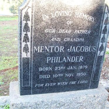 PHILANDER Mentor Jacobus 1879-1950