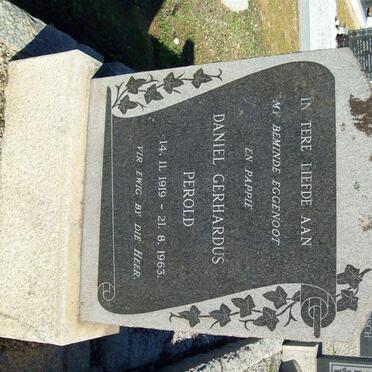 PEROLD Daniel Gerhardus 1919-1963